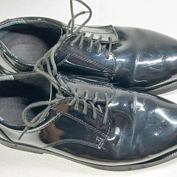 Thorogood Black Leather Uniform Dress Oxfords Mens 10 Made in USA Good Cond - Picture 13 of 15